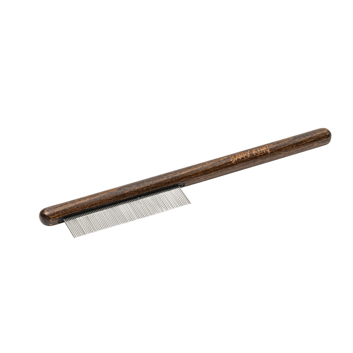 Barry King Grzebień dla zwierząt drewno bukowe stal 78 pinów 2,7x20 cm