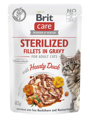 Brit Care Sterilized Hearty Duck filety z kurczaka w sosie 85g