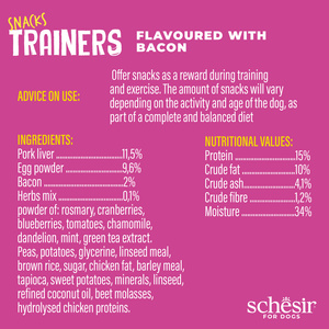 Schesir Trainers soft and chewy przysmak dla psów bekon 283g saszetka