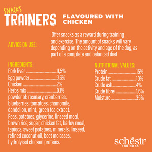 Schesir Trainers soft and chewy przysmak dla psów kurczak 283g saszetka
