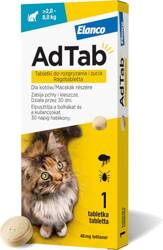 AdTab Tabletka przeciw pchłom i kleszczom dla kotów od 2 do 8 kg
