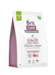 Brit Care Dog Sustainable Junior Large Breed z kurczakiem i owadami 3kg