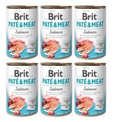 Brit Pate&Meat z łososiem 6x400g