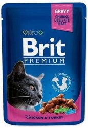 Brit Premium Adult kurczak z indykiem w sosie 100g