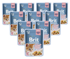 Brit Premium Kitten filety z kurczaka w sosie 24x85g