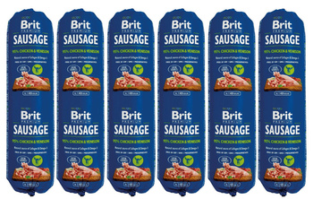 Brit Premium Sausage dziczyzna z kurczakiem 6x800g