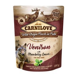 Carnilove Dog Pouch Venison&Stawberry Leaves 300g