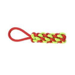 Dingo kolba z rączką ze sznura energy czerwono-zielona 32cm