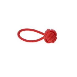 Dingo piłka z rączką ze sznura energy czerwona 6x22cm