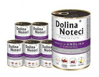 Dolina Noteci Premium bogata w królika z żurawiną 6x400g