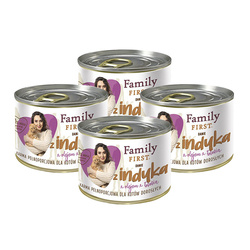 Family First z indykiem 200g mokra karma dla kota 3+1 Gratis