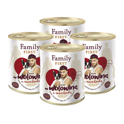 Family First z wołowiną i marchewką 800g 3+1 Gratis