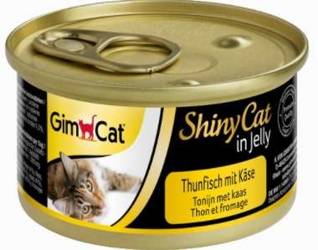 GIMCAT ShinyCat tuńczyk z serem w galaretce 70g