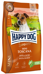 Happy Dog Sensible Mini Toscana z kaczką i łososiem 800g