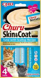Inaba Cat Churu Skin&Coat z tuńczykiem i przegrzebkami 4x14g