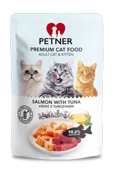 Petner Cat & Kitten łosoś z tuńczykiem 85g