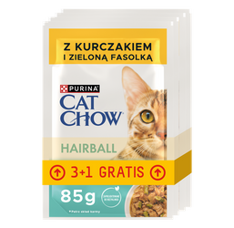 Purina Cat Chow HAIRBALL z kurczakiem i fasolką 85g