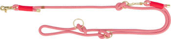 Trixie Smycz Soft Rope S-XL: 2m/10mm czerwona/Kremowa nylon