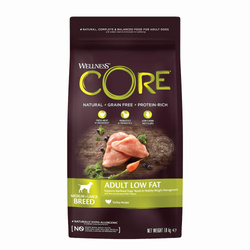 Wellness Core Adult Low Fat karma sucha dla dorosłych psów średnich i dużych rasindyk 1,8 kg