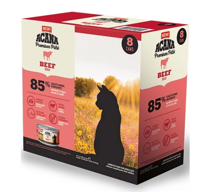 Acana Premium Pate z wołowiną dla kota 8x85g