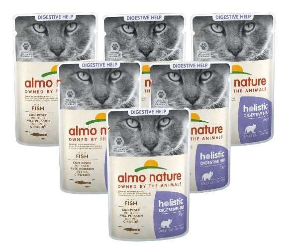 Almo Nature Digestive Mix Smaków dla kota 6x70g