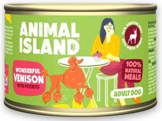 Animal Island karma mokra dla Psa jeleń z ziemniakami 410g