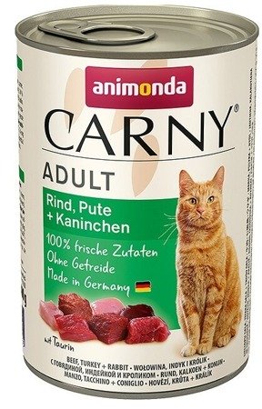 Animonda CARNY ADULT  Wołowina, Indyk i Królik 400g