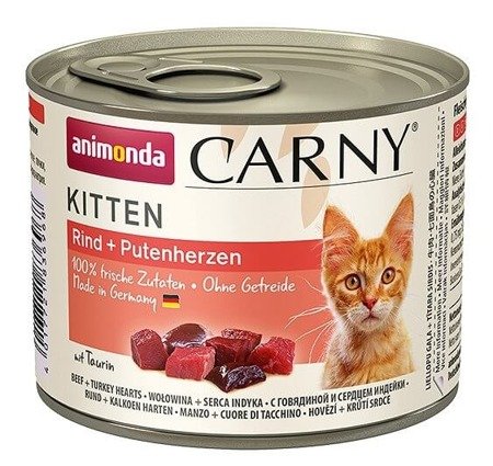 Animonda CARNY Kitten serca indycze 200g