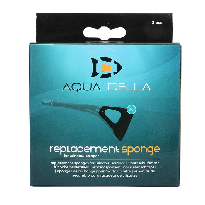 AquaDella wymienne gąbki do Algae Scraper Sponge czarne 9,1x16x1 cm 2szt