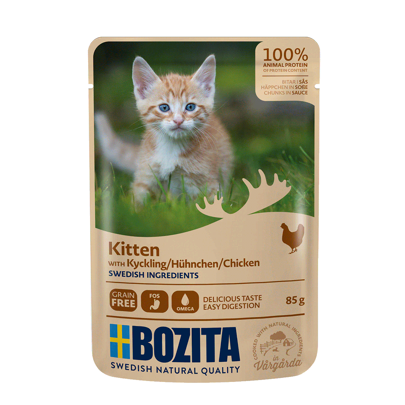 Boita Kitten kawałki w sosie z kurczakiem 12x85g