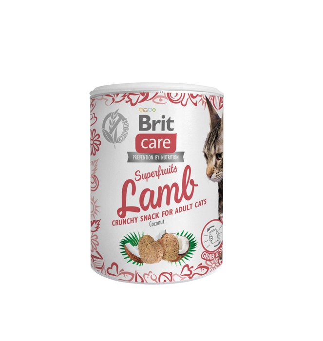 Brit Care Cat Snack Superfruits jagnięcina 100g