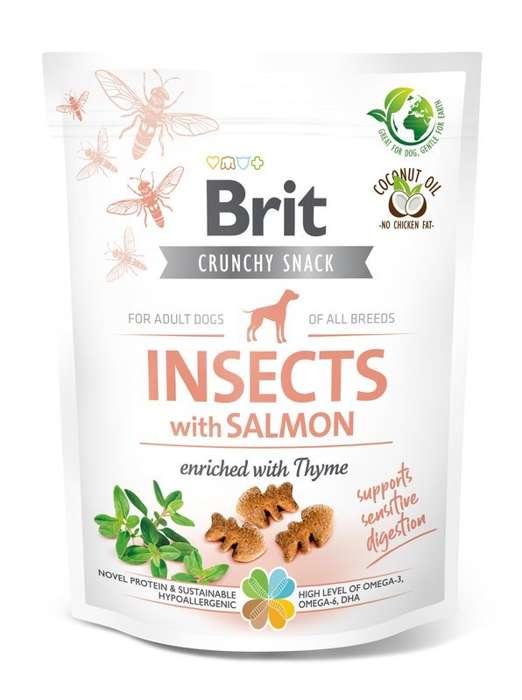 Brit Care Dog Crunchy Cracker insekty łosoś i tymianek 200g