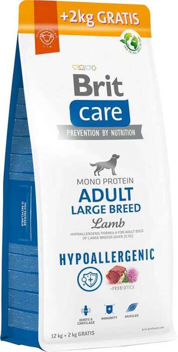 Brit Care Dog Hypoallergenic Adult Large Breed z jagnięciną 12+2kg