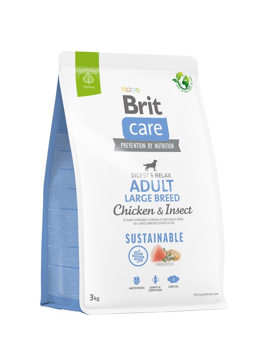 Brit Care Dog Sustainable Adult Large Breed z kurczakiem i owadami 3kg 