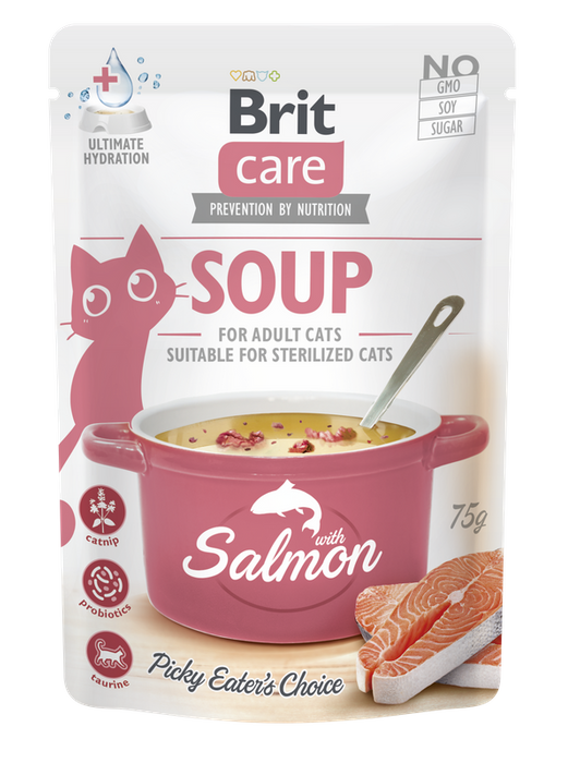 Brit Care Soup łosoś 15x75g