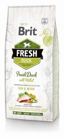 Brit Fresh Duck With Millet Adult Active Run&Work 12kg