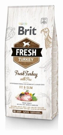 Brit Fresh Turkey With Pea Adult Light Fit & Slim 12kg