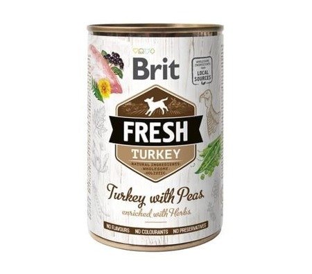 Brit Fresh indyk z groszkiem 6x400g