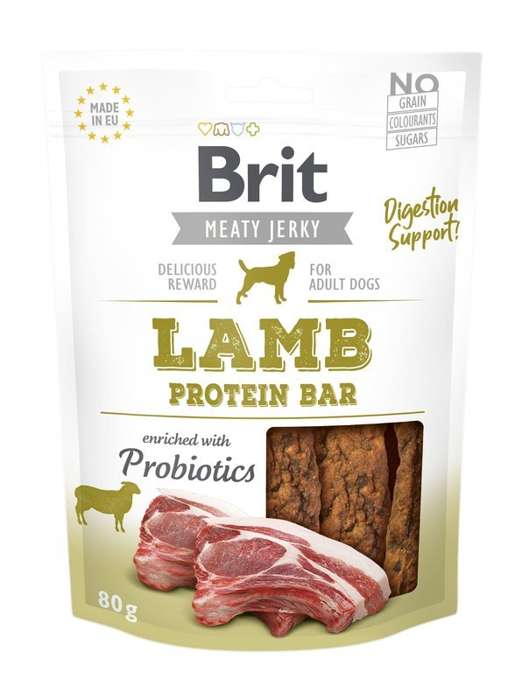 Brit Jerky Snack proteinowy baton z jagnięciny 80g