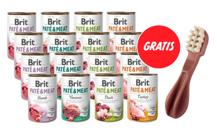 Brit Pate Meat Mix Smaków 24x400g