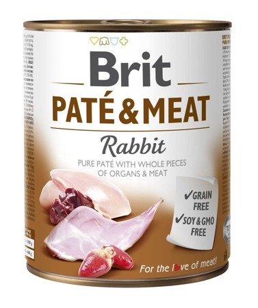 Brit Pate&Meat z królikiem 6x800g 