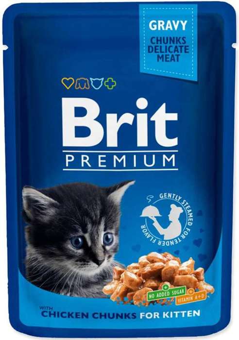 Brit Premium Kitten kurczak w sosie 100g