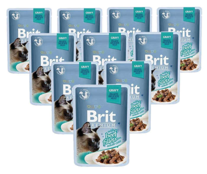 Brit Premium filety wołowe w sosie 24x85g