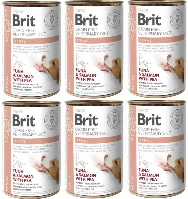 Brit Veterinary Diet Renal Tuna&Salmon&Pea 6x400g