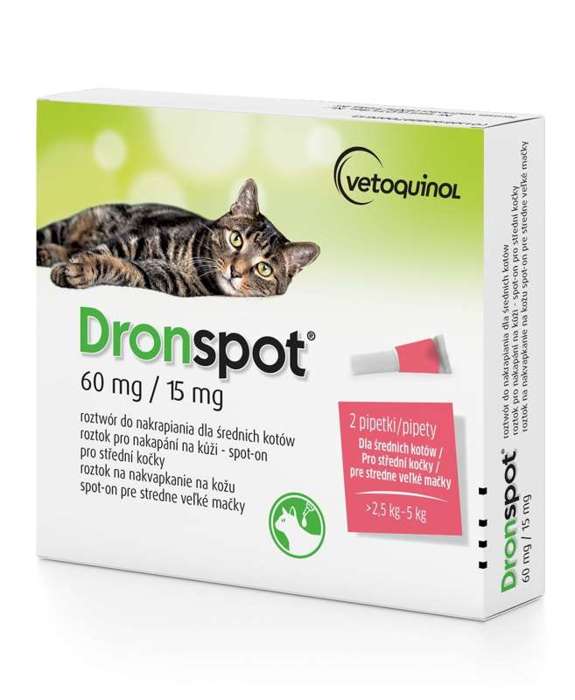 DRONSPOT Krople dla Kotów 2,5kg-5kg 2szt