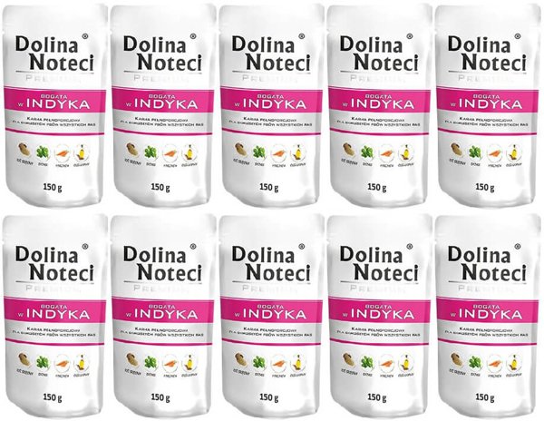 Dolina Noteci Premium Bogata w Indyka 10x150g 