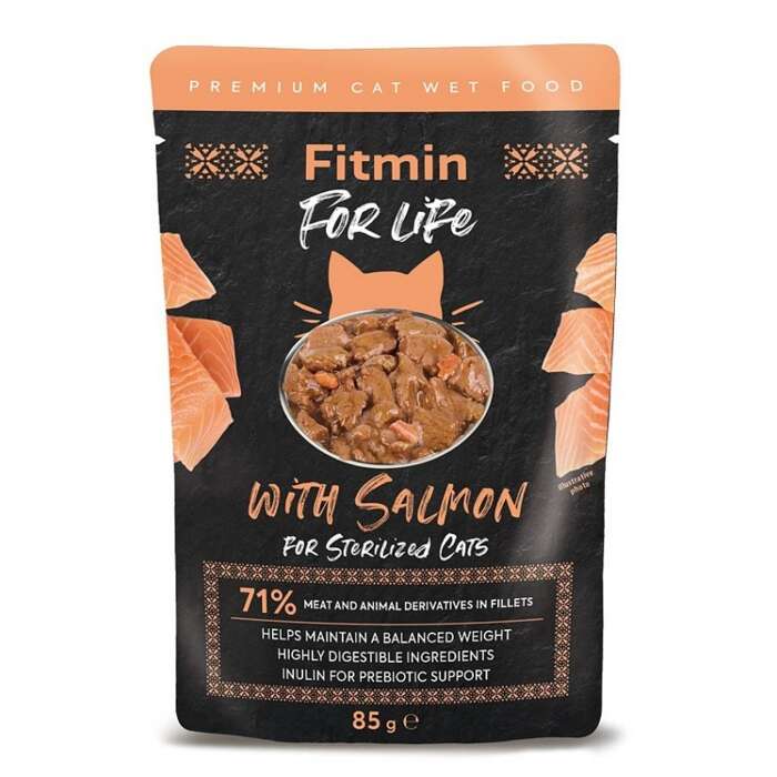 FITMIN Cat Sterilized z łososiem 85g