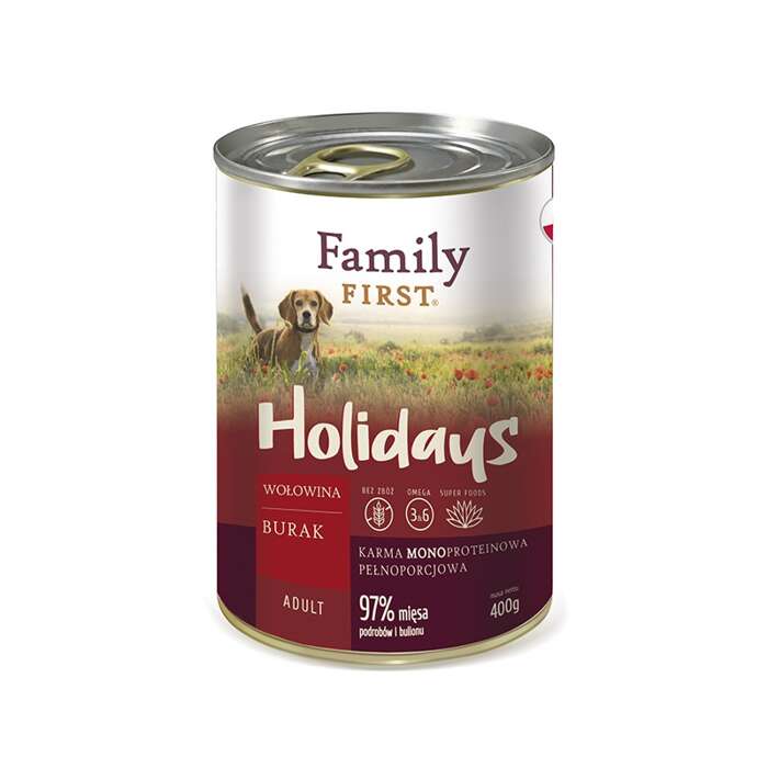 Family First Holidays z wołowiną i burakiem 12x400g