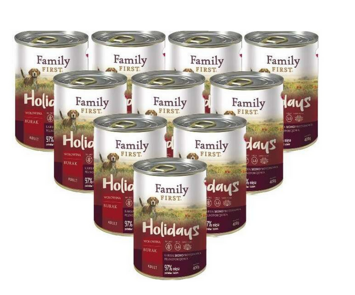 Family First Holidays z wołowiną i burakiem 12x400g