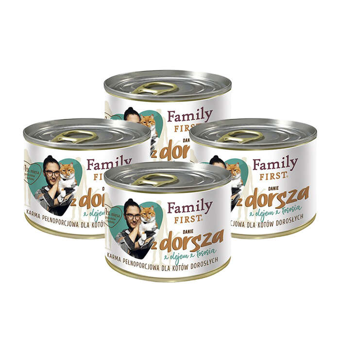 Family First z dorszem 200g mokra karma premium dla kota 3+1 Gratis